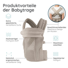 Honey Blossom Mesh Babytrage
