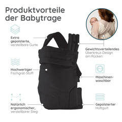 Honey Blossom Babytrage - Black Sand
