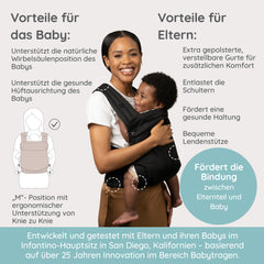 Honey Blossom Babytrage - Black Sand