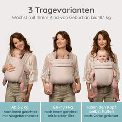 Honey Blossom Babytrage - Black Sand